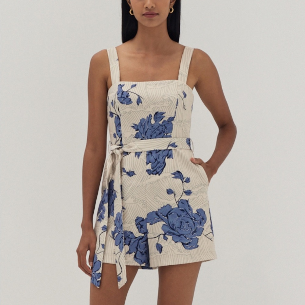 Romper , blue and oat color NWT